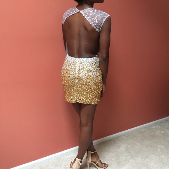 Beaded Jovani Cocktail Dress - Picture 5 of 6